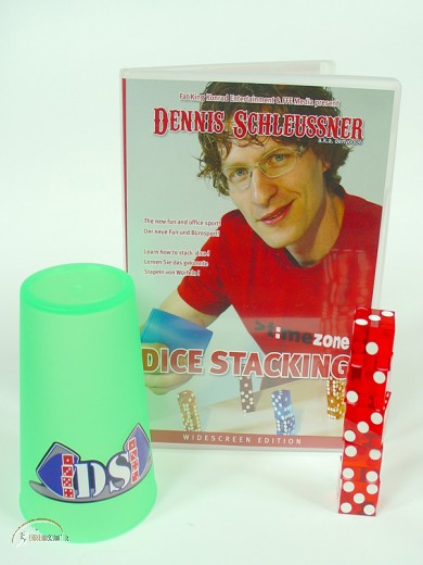 Dice Stacking Set: DVD, W�rfel und Becher (rot)