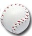 Baseball mini 4 St�ck (weiss + rote Naht) f�r Becherspiel